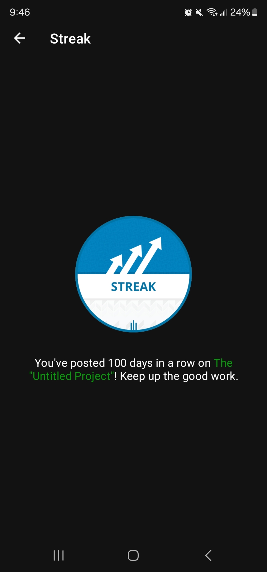 Milestone: 100 Day Streak!